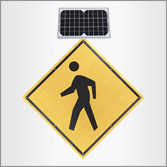 Solar Pedestrian Crossing Sign