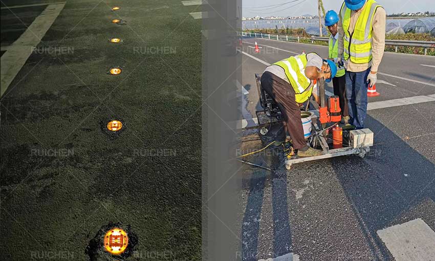 RUICHEN Solar Road Studs Were Installed In Highways