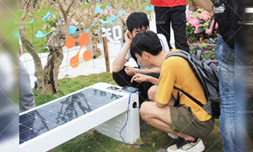 Solar Smart Powered Park Bench In China Park