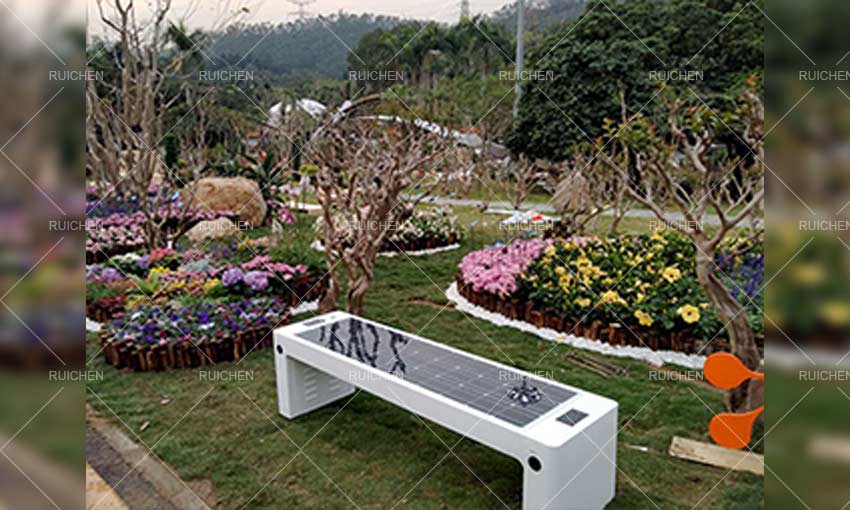 Solar Smart Powered Park Bench In China Park