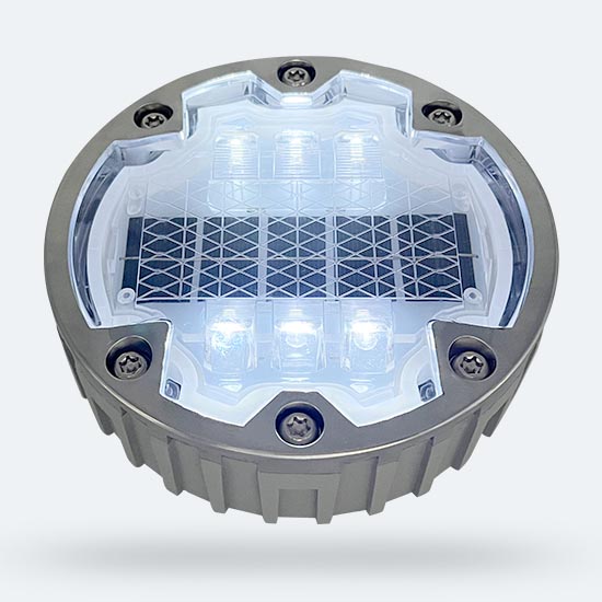 solar road stud with 6 screws