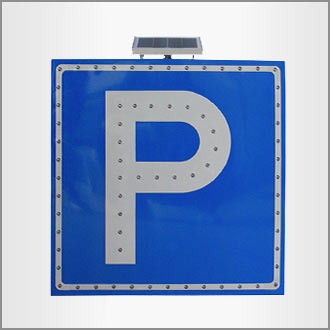 solar parking sign