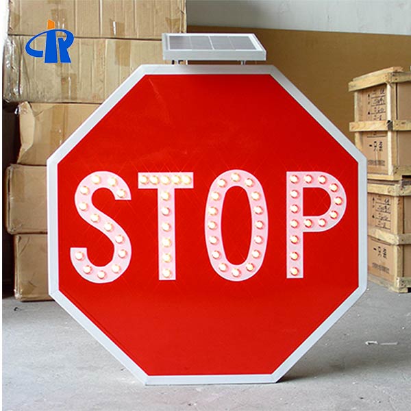 Customized solar flashing stop sign factory