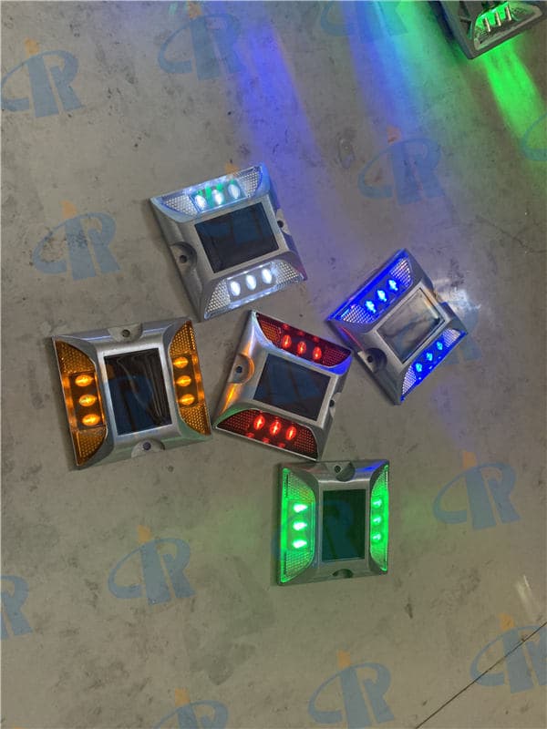 Solar energy 6 led warning plastic cat eye road studs